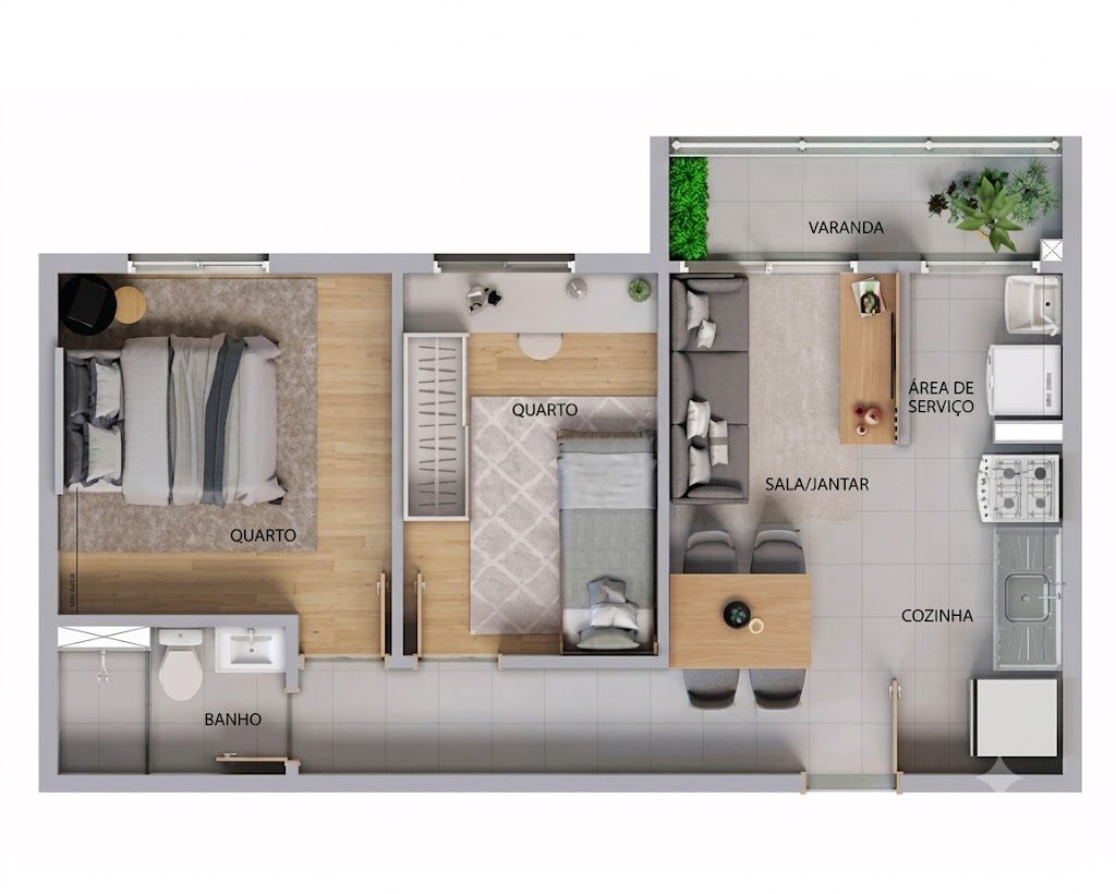 Planta de 43 m² — imagem 1