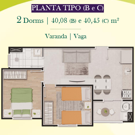 Planta de 40 m² — imagem 1