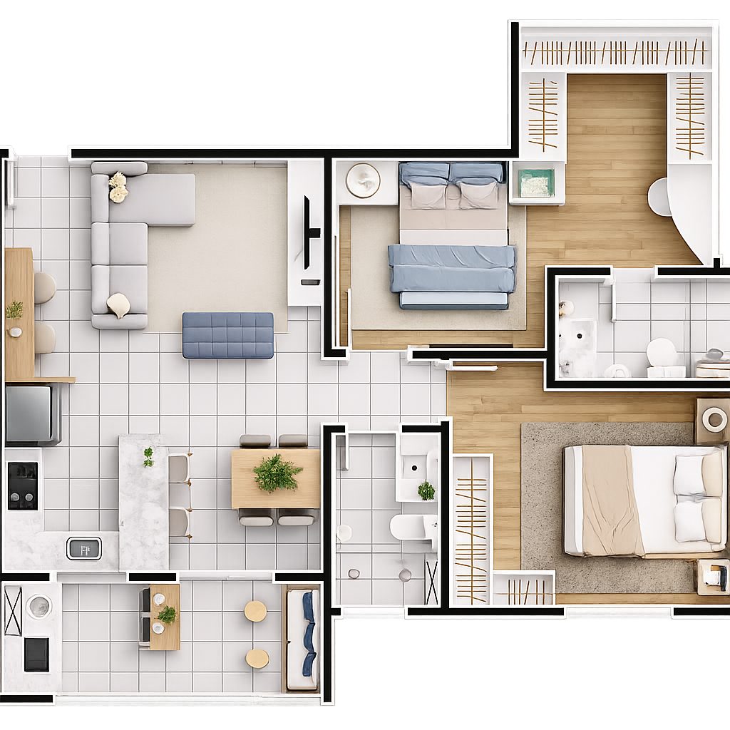 Planta de 71 m² — imagem 1