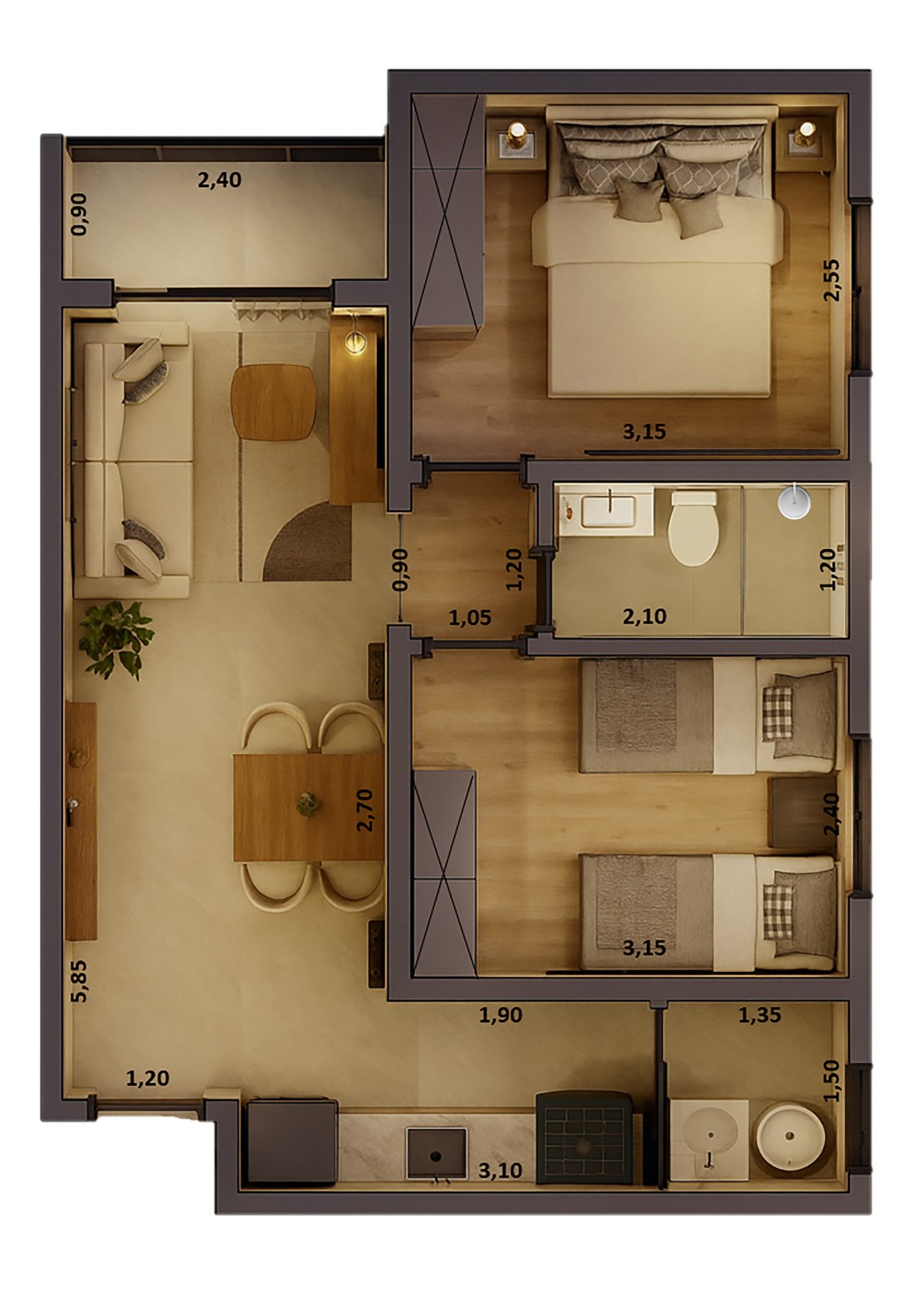 Planta de 47 m² — imagem 1
