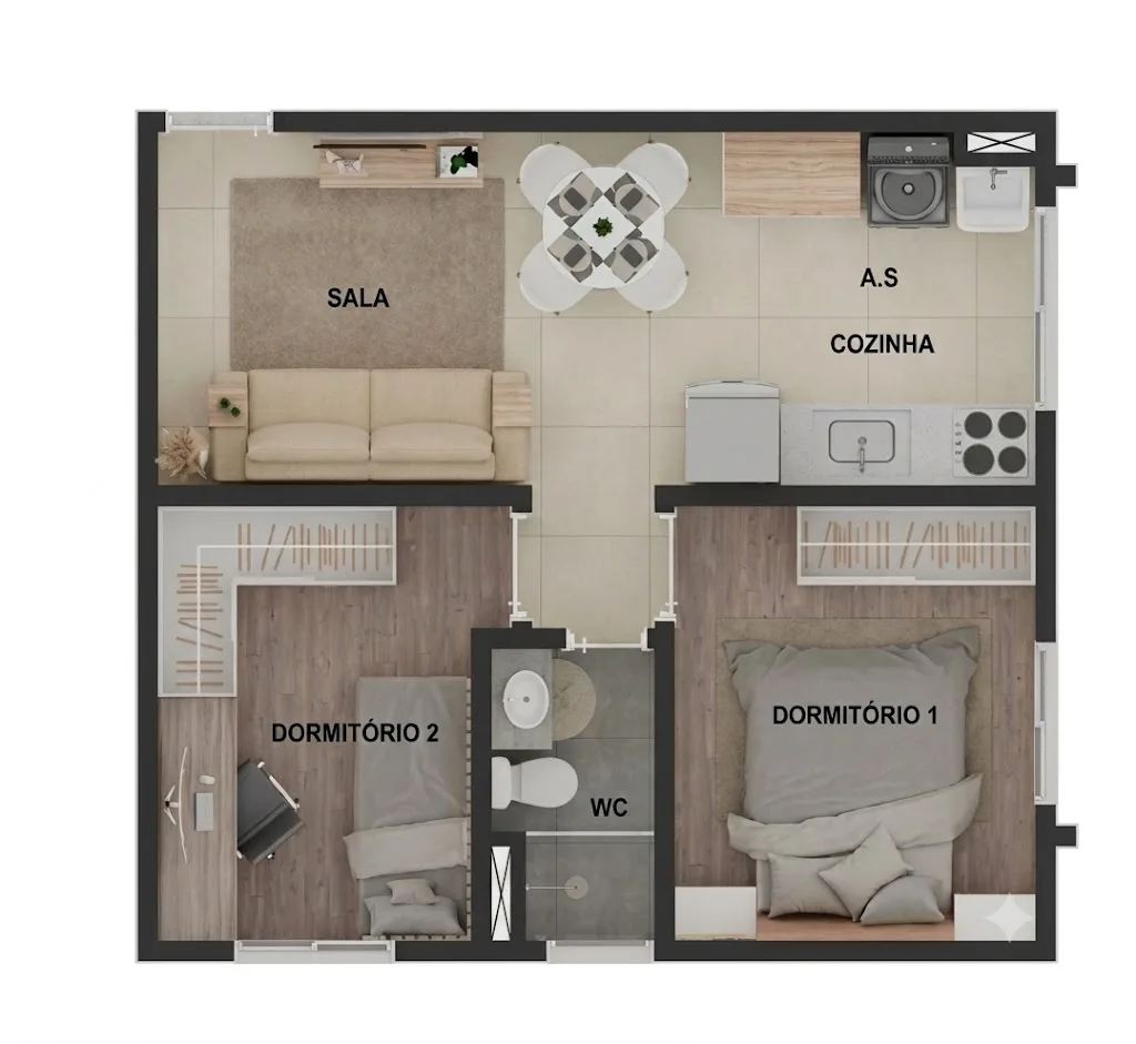 Planta de 41 m² — imagem 1