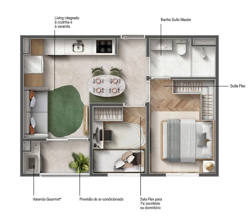 Planta de 37 m² — imagem 1