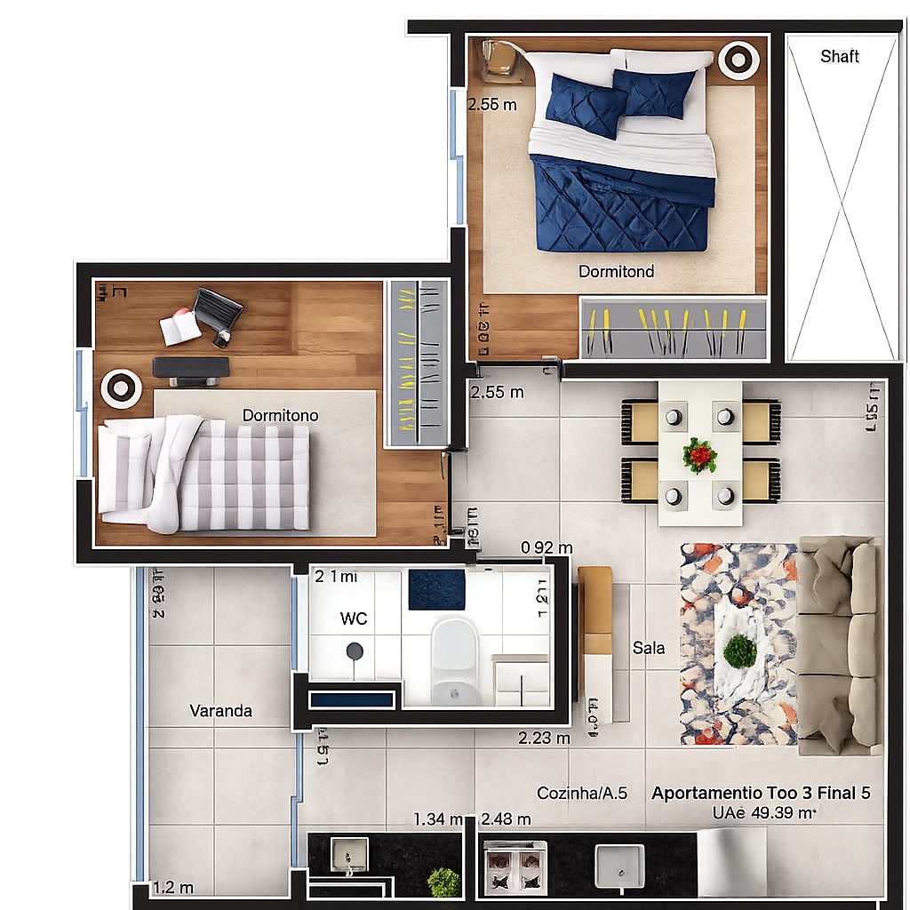 Planta de 42 m² — imagem 1
