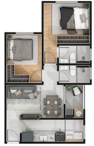 Planta de 51 m² — imagem 1