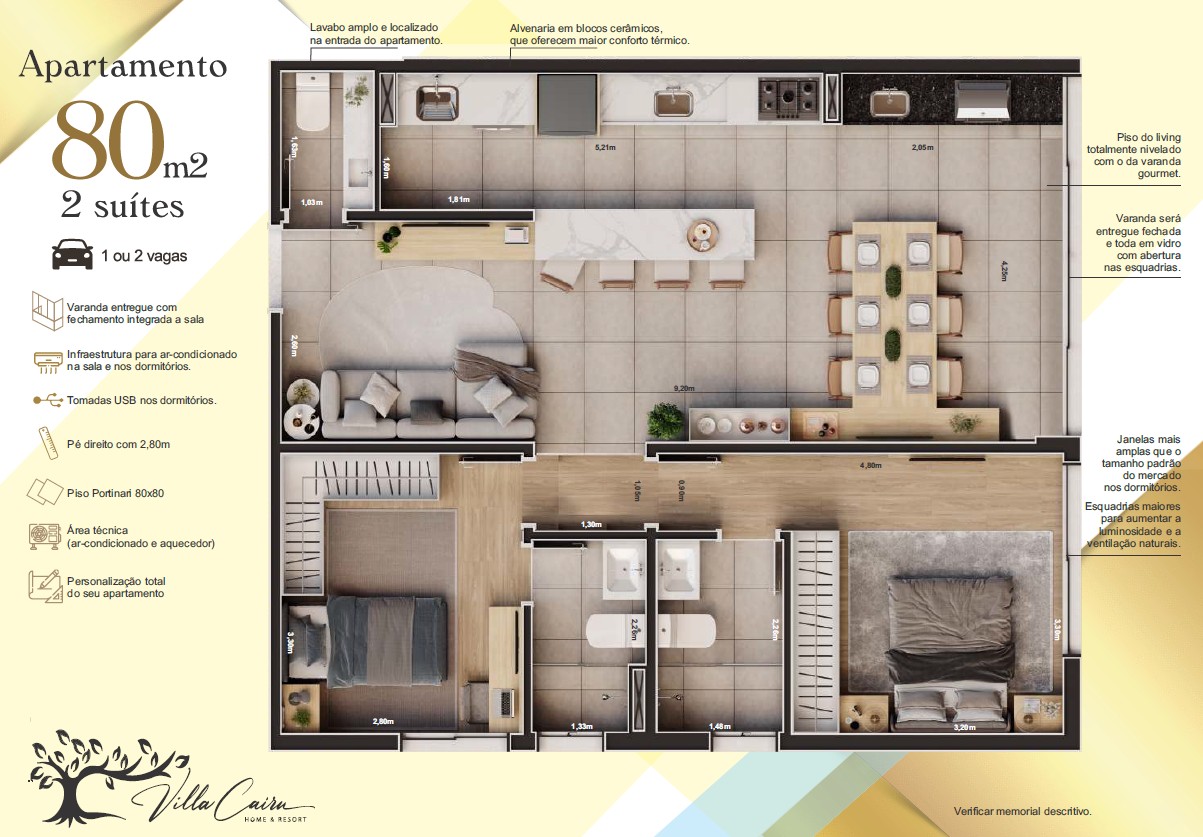 Planta de 80 m² — imagem 1