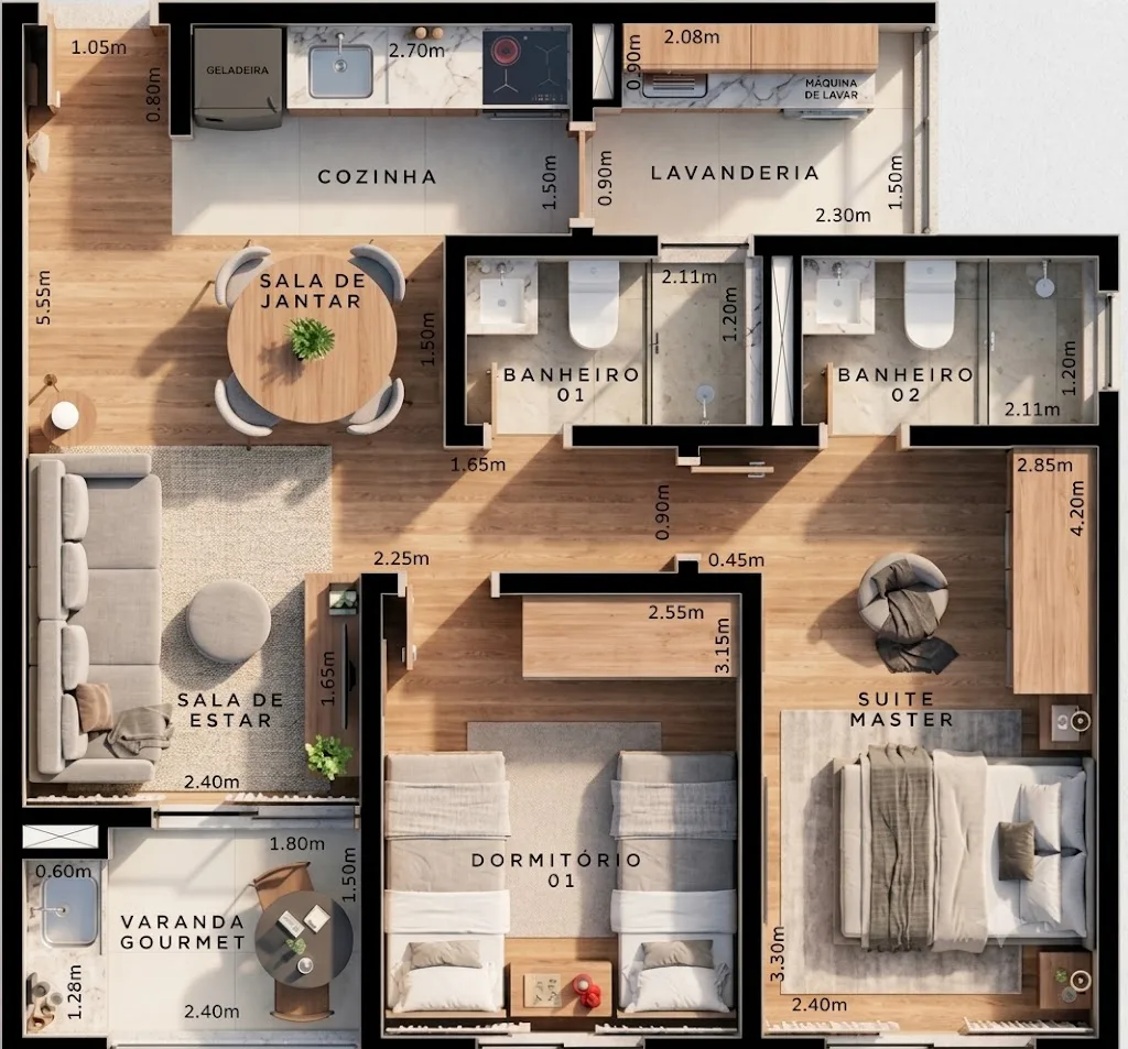 Planta de 56 m² — imagem 1