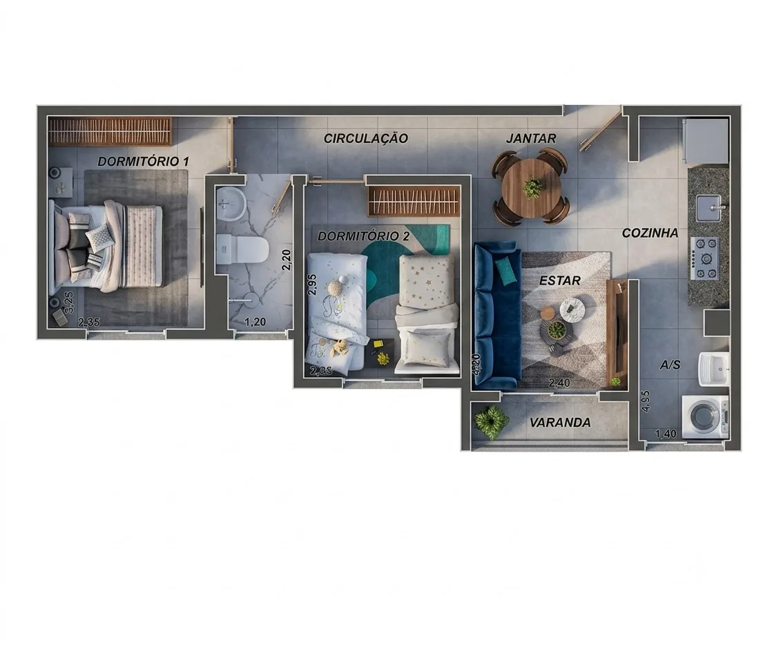 Planta de 45 m² — imagem 1