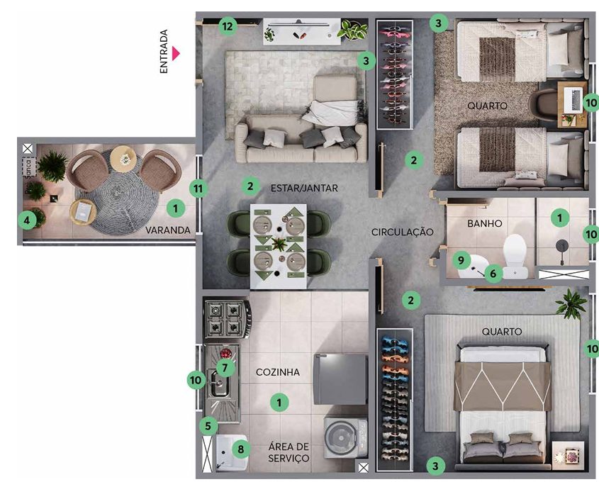 Planta de 40 m² — imagem 1