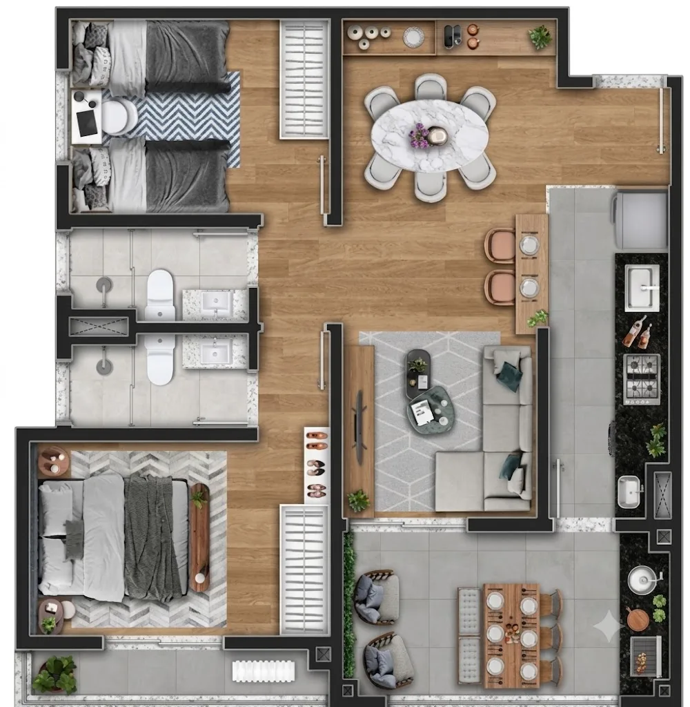 Planta de 66 m² — imagem 1