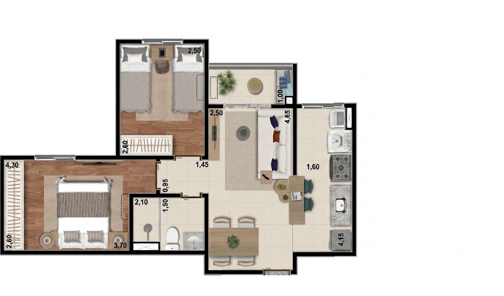 Planta de 49 m² — imagem 1