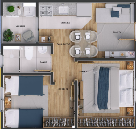 Planta de 41 m² — imagem 1