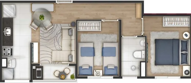 Planta de 44 m² — imagem 1
