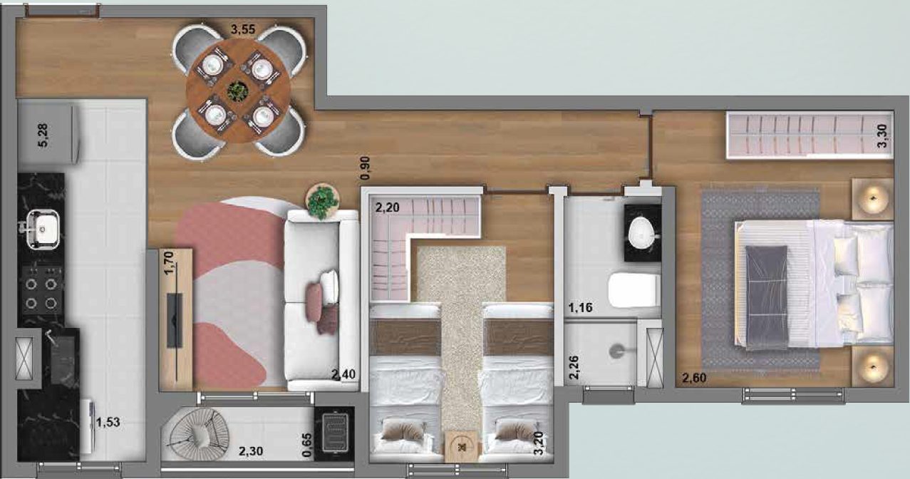 Planta de 48 m² — imagem 1