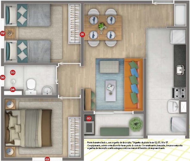 Planta de 45 m² — imagem 1